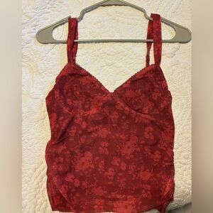 NWT Princess Polly Burgundy Floral Top